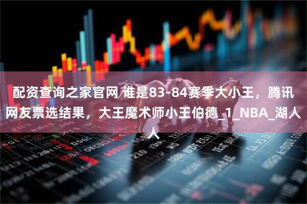 配资查询之家官网 谁是83-84赛季大小王，腾讯网友票选结果，大王魔术师小王伯德_1_NBA_湖人